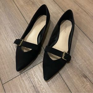 Nine West black flats size 8